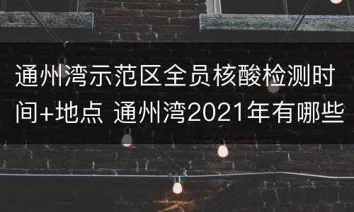 通州湾示范区全员核酸检测时间+地点 通州湾2021年有哪些项目动工