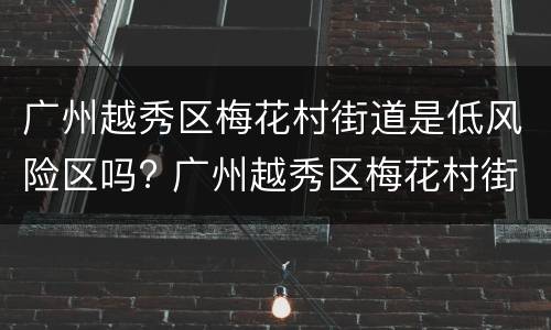 广州越秀区梅花村街道是低风险区吗? 广州越秀区梅花村街道是低风险区吗现在