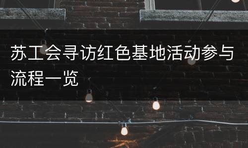 苏工会寻访红色基地活动参与流程一览