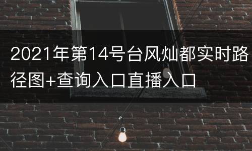 2021年第14号台风灿都实时路径图+查询入口直播入口