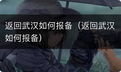 返回武汉如何报备（返回武汉如何报备）