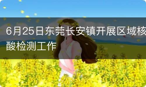 6月25日东莞长安镇开展区域核酸检测工作