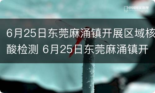 6月25日东莞麻涌镇开展区域核酸检测 6月25日东莞麻涌镇开展区域核酸检测