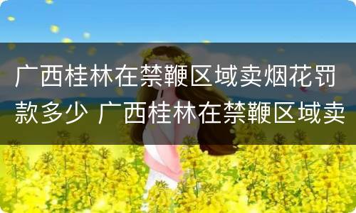 广西桂林在禁鞭区域卖烟花罚款多少 广西桂林在禁鞭区域卖烟花罚款多少钱