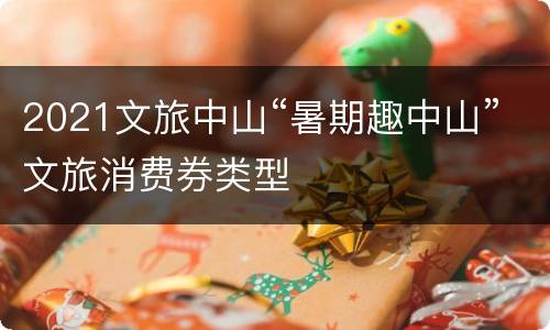 2021文旅中山“暑期趣中山”文旅消费券类型
