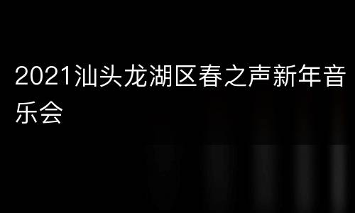 2021汕头龙湖区春之声新年音乐会