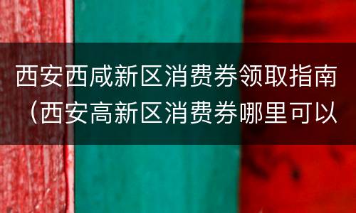 西安西咸新区消费券领取指南（西安高新区消费券哪里可以用）