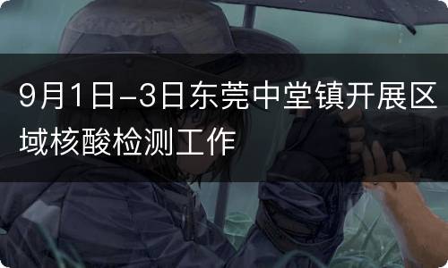 9月1日-3日东莞中堂镇开展区域核酸检测工作