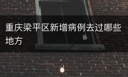 重庆梁平区新增病例去过哪些地方