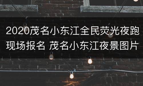 2020茂名小东江全民荧光夜跑现场报名 茂名小东江夜景图片
