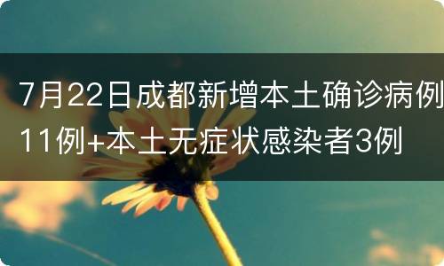 7月22日成都新增本土确诊病例11例+本土无症状感染者3例