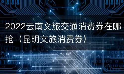 2022云南文旅交通消费券在哪抢（昆明文旅消费券）
