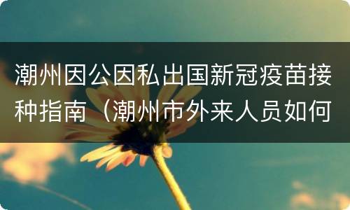 潮州因公因私出国新冠疫苗接种指南（潮州市外来人员如何疫苗接种）