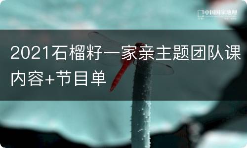 2021石榴籽一家亲主题团队课内容+节目单