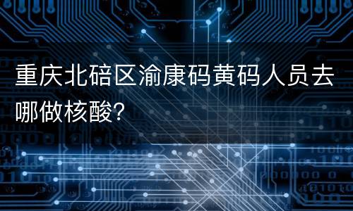 重庆北碚区渝康码黄码人员去哪做核酸？