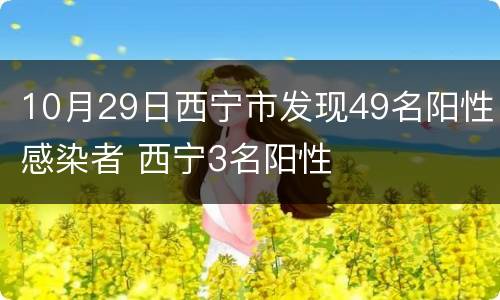 10月29日西宁市发现49名阳性感染者 西宁3名阳性