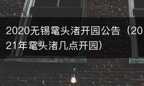 2020无锡鼋头渚开园公告（2021年鼋头渚几点开园）