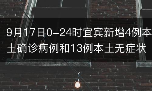 9月17日0-24时宜宾新增4例本土确诊病例和13例本土无症状感染者