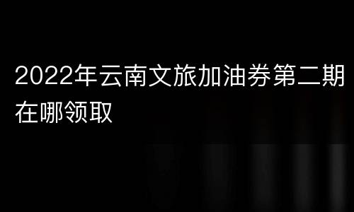 2022年云南文旅加油券第二期在哪领取