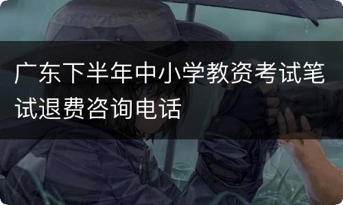 广东下半年中小学教资考试笔试退费咨询电话