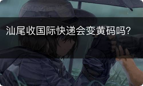 汕尾收国际快递会变黄码吗？