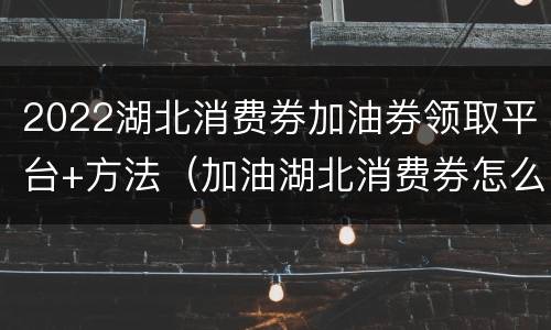 2022湖北消费券加油券领取平台+方法（加油湖北消费券怎么用）