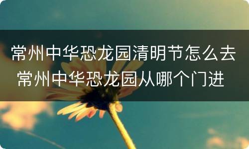 常州中华恐龙园清明节怎么去 常州中华恐龙园从哪个门进