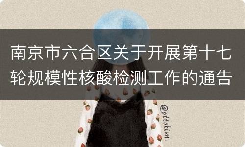 南京市六合区关于开展第十七轮规模性核酸检测工作的通告