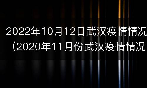 2022年10月12日武汉疫情情况（2020年11月份武汉疫情情况）