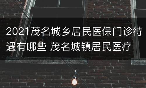 2021茂名城乡居民医保门诊待遇有哪些 茂名城镇居民医疗