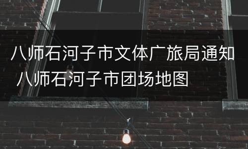 八师石河子市文体广旅局通知 八师石河子市团场地图