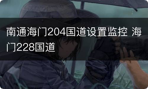 南通海门204国道设置监控 海门228国道