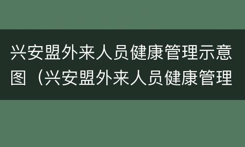 兴安盟外来人员健康管理示意图（兴安盟外来人员健康管理示意图最新五月十八日新日）