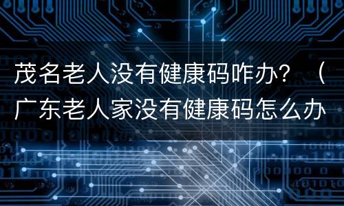 茂名老人没有健康码咋办？（广东老人家没有健康码怎么办）