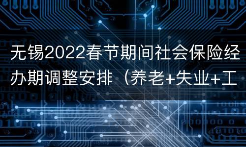 无锡2022春节期间社会保险经办期调整安排（养老+失业+工伤）