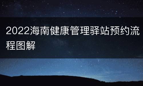 2022海南健康管理驿站预约流程图解
