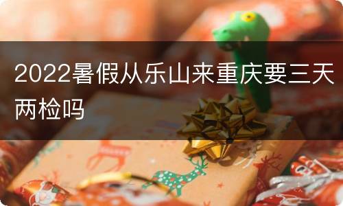 2022暑假从乐山来重庆要三天两检吗