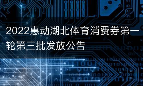 2022惠动湖北体育消费券第一轮第三批发放公告