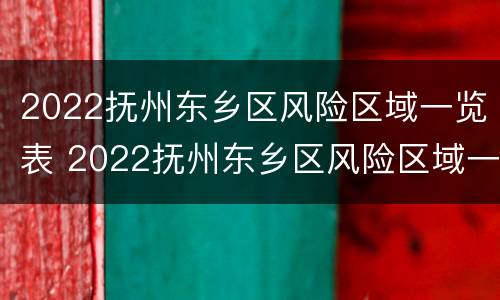 2022抚州东乡区风险区域一览表 2022抚州东乡区风险区域一览表图