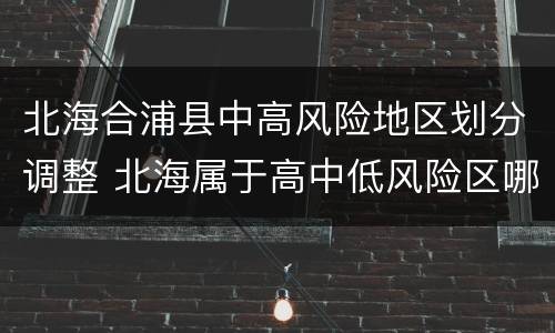 北海合浦县中高风险地区划分调整 北海属于高中低风险区哪一个