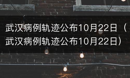 武汉病例轨迹公布10月22日（武汉病例轨迹公布10月22日）