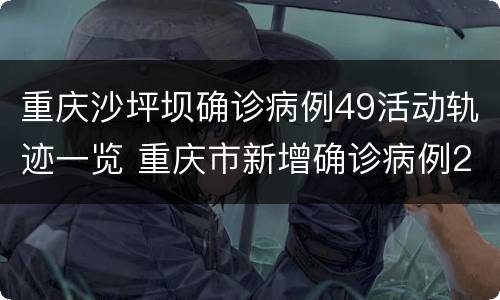 重庆沙坪坝确诊病例49活动轨迹一览 重庆市新增确诊病例22例活动轨迹