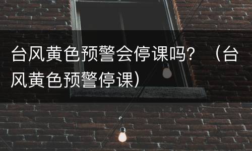 台风黄色预警会停课吗？（台风黄色预警停课）