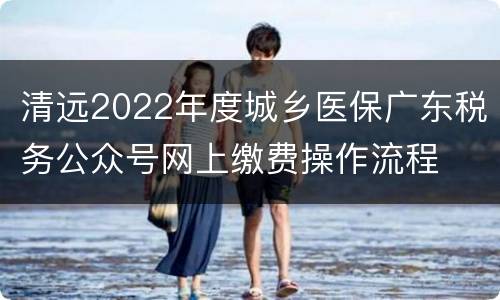 清远2022年度城乡医保广东税务公众号网上缴费操作流程