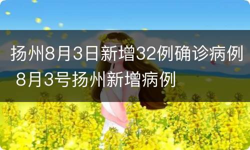 扬州8月3日新增32例确诊病例 8月3号扬州新增病例
