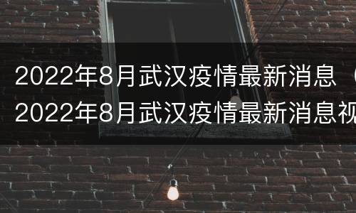 2022年8月武汉疫情最新消息（2022年8月武汉疫情最新消息视频）
