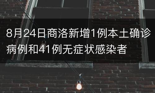 8月24日商洛新增1例本土确诊病例和41例无症状感染者
