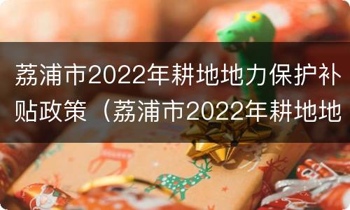 荔浦市2022年耕地地力保护补贴政策（荔浦市2022年耕地地力保护补贴政策解读）