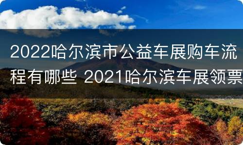 2022哈尔滨市公益车展购车流程有哪些 2021哈尔滨车展领票