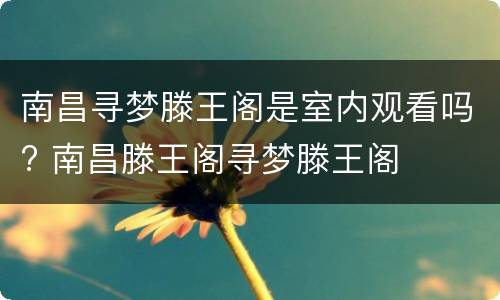 南昌寻梦滕王阁是室内观看吗? 南昌滕王阁寻梦滕王阁